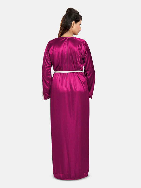 Be You Women Solid Maxi Nightdress