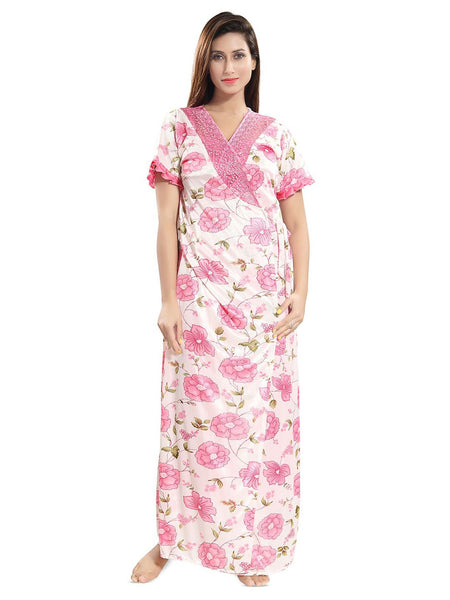 Be You Printed V-Neck Maxi Nightdress