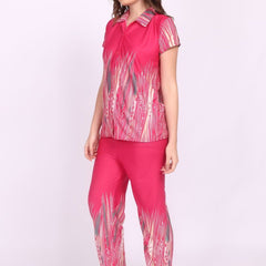 Be You Women Floral Printed Satin Night suit