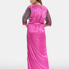 Be You Set of 2 Satin Maxi Wrap Nightdress