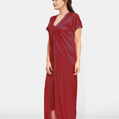 Be You Women Satin Maxi Nightdress With Robe