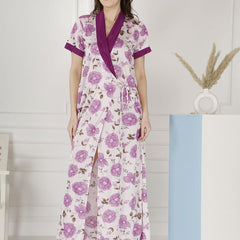 Be You Women Printed Maxi Nightdress
