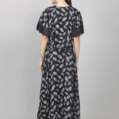 Be You Alpine Leaf Printed Maxi Nightdress