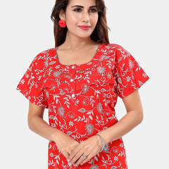 Be You Floral Printed Cotton Maternity Maxi Nightdress