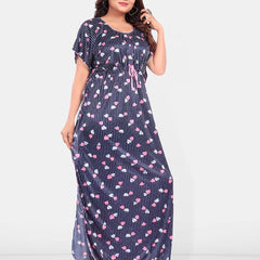 Be You Women Conversational Printed  Kaftan Maxi Nightdress