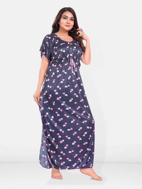 Be You Women Conversational Printed  Kaftan Maxi Nightdress