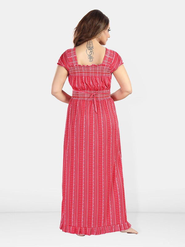 Be You Women Printed Maxi Nightdress