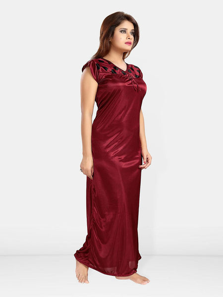 Be You Women Printed Maxi Nightdress Set