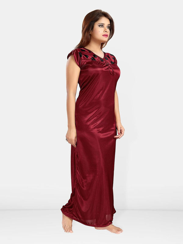 Be You Women Printed Maxi Nightdress Set