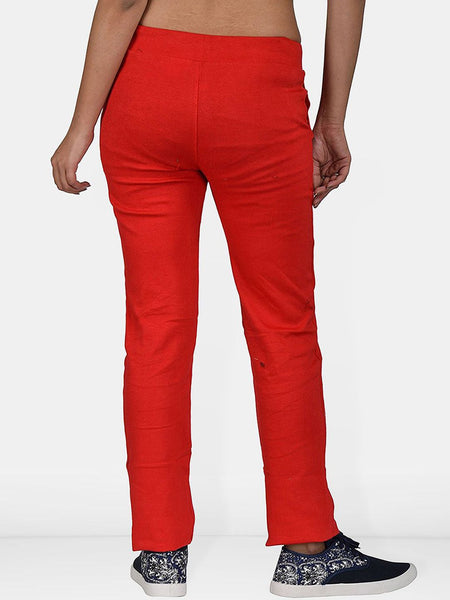 Be You Women Regular Fit Mid Rise Cotton Track Pants