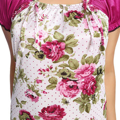 Be You Women Printed Maxi Nightdress