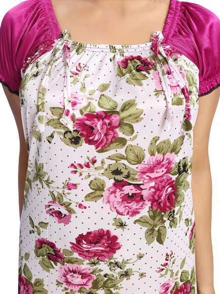 Be You Women Printed Maxi Nightdress