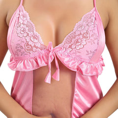 Be You Solid Satin Maxi Nightdress