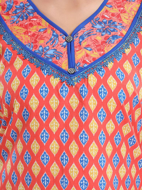 Be You Pure Cotton Printed Maxi Nightdress
