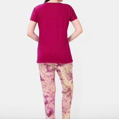 Be You Women Tie and Dye Printed Night suit