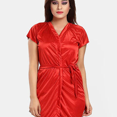 Be You Women Satin Nightwear Set-4 Pcs