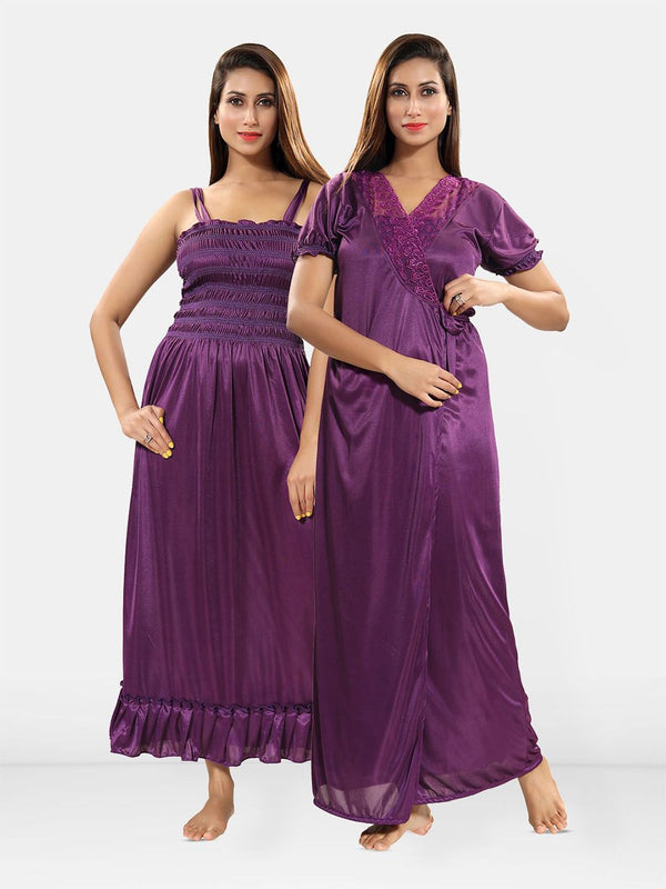 Be You Satin Maxi Nightdress with Robe