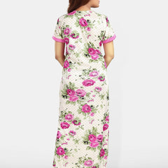 Be You Floral Printed Satin Maxi Nightdress