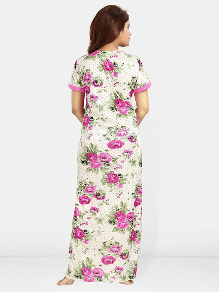 Be You Floral Printed Satin Maxi Nightdress