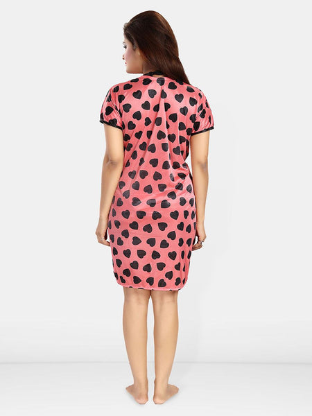 Be You Women Conversational Printed Above Knee Nightdress
