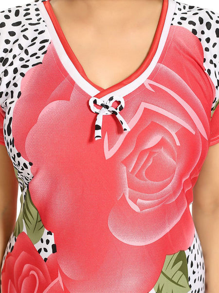 Be You Women Printed Maxi Nightdress
