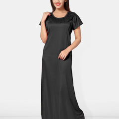 Be You Women Satin Maxi Nightdress