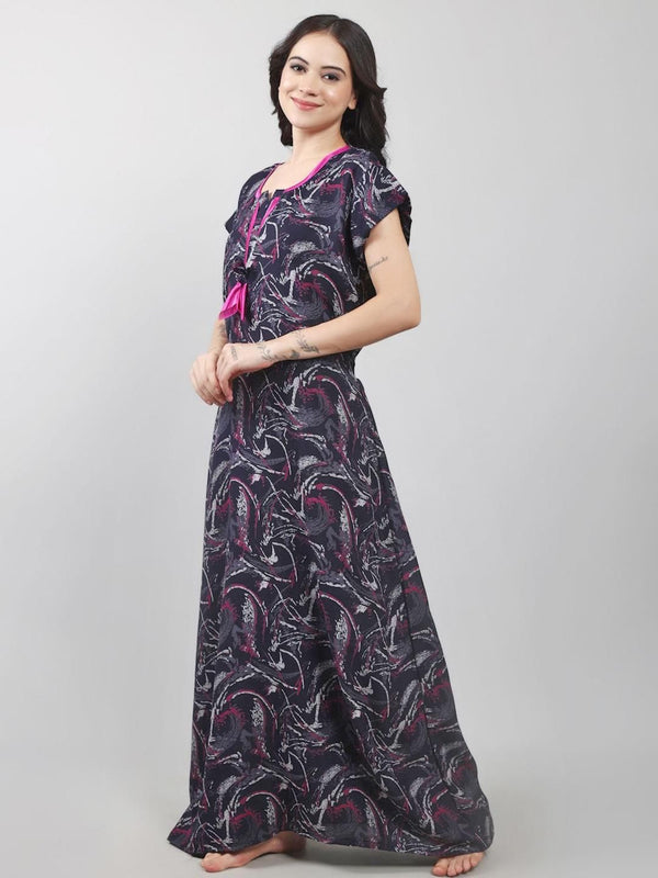 Be You Alpine Abstract Printed Maxi Nightdress