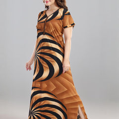 Be You Printed V-Neck Maternity Maxi Nightdress