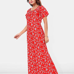 Be You Floral Printed Cotton Maternity Maxi Nightdress