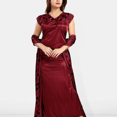 Be You Women Printed Maxi Nightdress Set