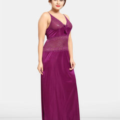 Be You Women Satin Maxi Nightdress