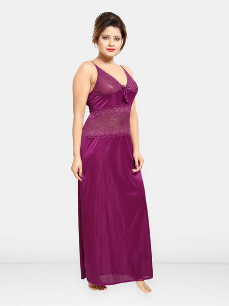 Be You Women Satin Maxi Nightdress
