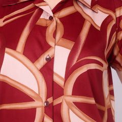 Be You Women Maroon Printed Night suit