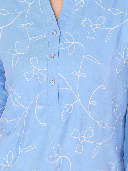 Be You Embroidered Top With Trousers Co-Ords