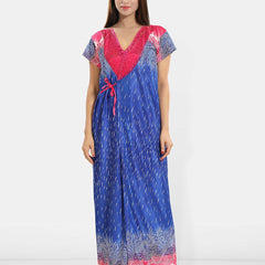 Be You Women Printed Maxi Nightdress