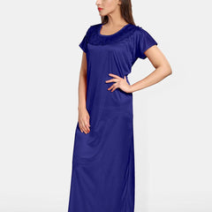 Be You Round Neck Satin Maxi Nightdress