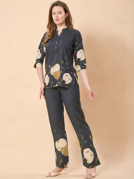 Be You Printed Top With Trousers Co-Ords