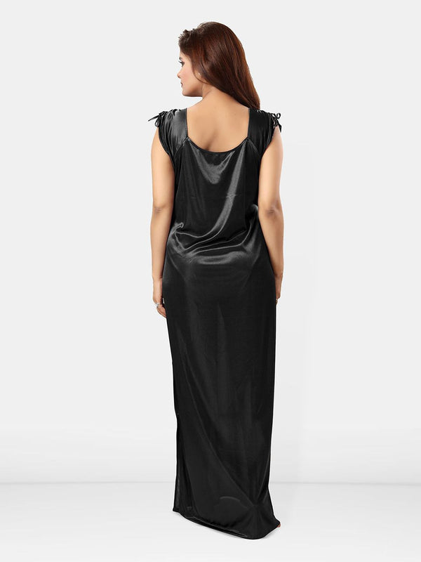 Be You Square Neck Sleeveless Satin Maxi Nightdress