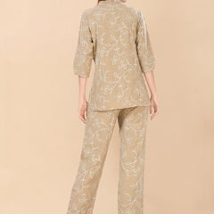 Be You Embroidered Top With Trousers Co-Ords