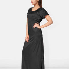 Be You Women Satin Maxi Nightdress