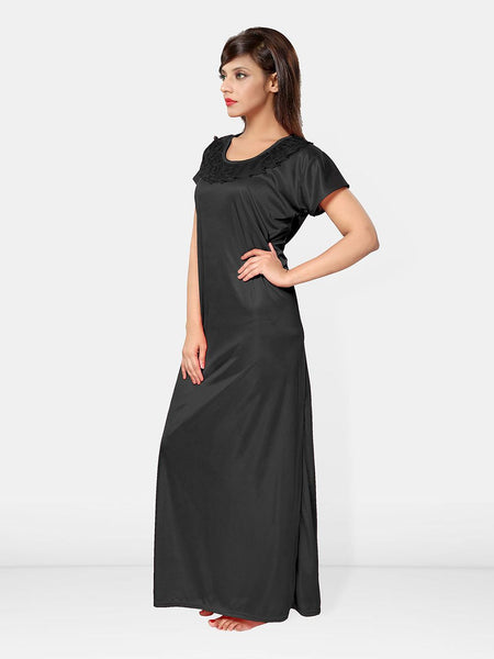 Be You Women Satin Maxi Nightdress