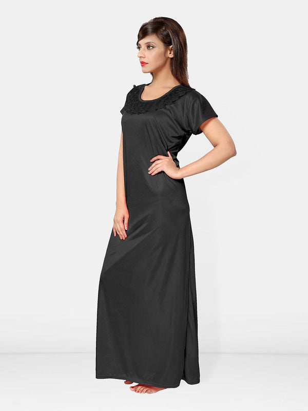 Be You Women Satin Maxi Nightdress