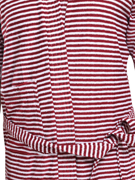 Striped Terry Cotton Bath Robe / Bath Gown for WOMEN