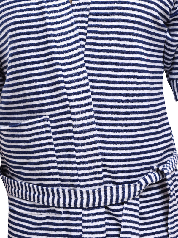 Striped Terry Cotton Bath Robe / Bath Gown for WOMEN
