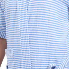 Striped Terry Cotton Bath Robe / Bath Gown for WOMEN