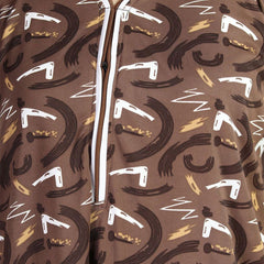 Be You Geometric Printed V-Neck Maxi Regular Nightdress