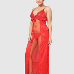 Be You Women Satin Maxi Nightdress