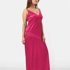 Be You Women Self Design Shoulder Strap Nightdress