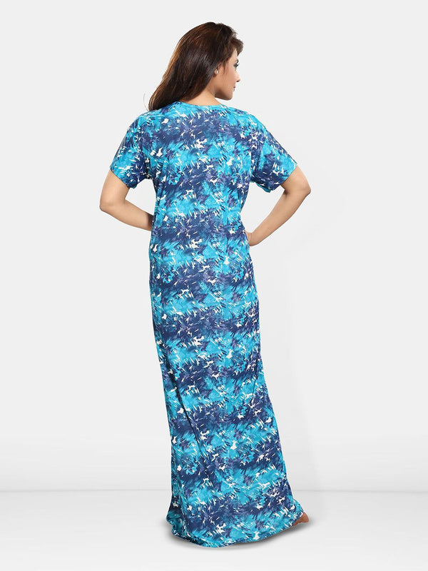 Be You Women Printed Maxi Nightdress