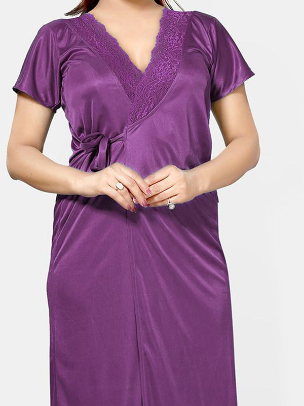 Be You Pack Of 4 Satin Maxi Nightdress